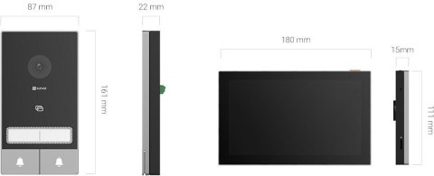 Zestaw wideodomofonowy EZVIZ HP7 z dwoma monitorami Zestaw wideodomofonowy EZVIZ HP7 z dwoma monitorami