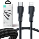 Kabel USB-C / Lightning Joyroom S-CL020A11 120cm 20W w oplocie czarny Kabel USB-C / Lightning Joyroom S-CL020A11 120cm 20W w oplocie czarny