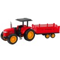 Traktor Farmerski Z Przyczepą Zdalnie Sterowany RC Czerwony Traktor Farmerski Z Przyczepą Zdalnie Sterowany RC Czerwony
