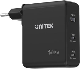 Unitek ładowarka GaN 3 porty 140W