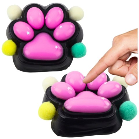Gniotek Kocia Łapka Antystresowa Sensoryczna Squishy Czarno-Różowa Gniotek Kocia Łapka Antystresowa Sensoryczna Squishy Czarno-Różowa
