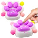 Gniotek Kocia Łapka Antystresowa Sensoryczna Squishy Gwiazdki Fioletowa