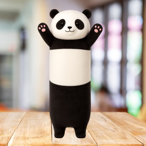 Pluszowa Maskotka Panda Poduszka Podłużna Wałek Biało Czarna 70cm Pluszowa Maskotka Panda Poduszka Podłużna Wałek Biało Czarna 70cm