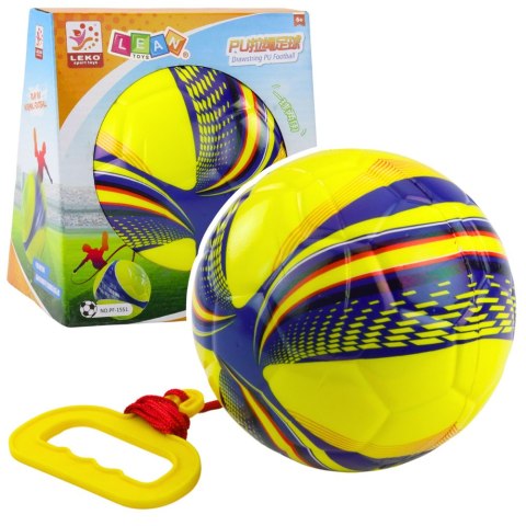Piłka Piankowa Na Sznurku Ze Ściągaczem Uchwyt Żółta 14cm Piłka Piankowa Na Sznurku Ze Ściągaczem Uchwyt Żółta 14cm