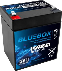 BLUEBOX Akumulator Żelowy VRLA AGM 12V5Ah Do Auta Na Akumulator