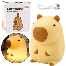Kapibara Lampka Nocna Silikonowa Z Timerem 20min Beżowa