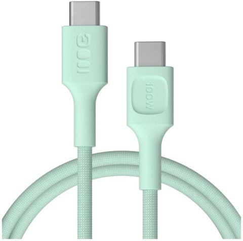 KABEL USB-C / USB-C Greencell PowerStream 120cm PD 100W zielony w oplocie KABEL USB-C / USB-C Greencell PowerStream 120cm PD 100W zielony w oplocie