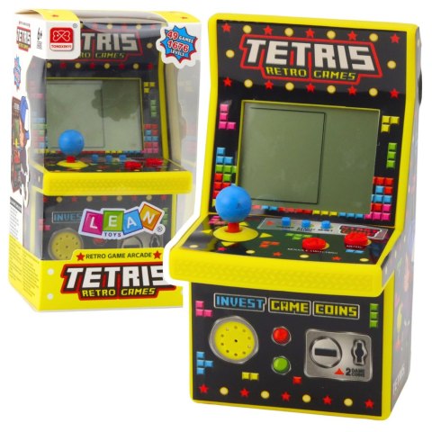 Mini Automat Do Gry Tetris Retro 49 Gier 1676 Poziomów Żółty Mini Automat Do Gry Tetris Retro 49 Gier 1676 Poziomów Żółty