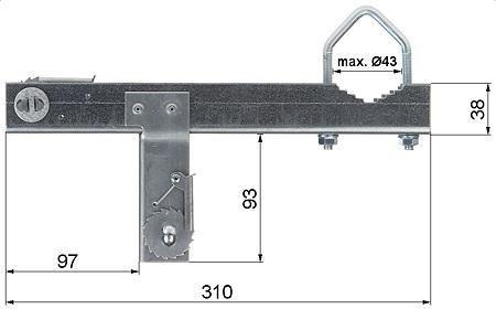 Obejma kominowa OK-43T13 + taśma stalowa Obejma kominowa OK-43T13 + taśma stalowa