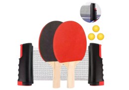 Zestaw Do Ping Ponga Tenis Stołowy Siatka Paletki Piłeczki 3szt
