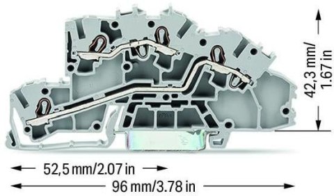 Złączka szynowa 2‑piętrowa 2,5mm2 L/L szara 2003‑7642 TOPJOBS 50szt Złączka szynowa 2‑piętrowa 2,5mm2 L/L szara 2003‑7642 TOPJOBS 50szt