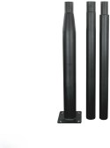 Słup oświetleniowy BEMKO składany 3 m 160×160 mm fi 60 mm czarny