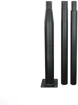 Słup oświetleniowy BEMKO składany 3 m 160×160 mm fi 60 mm czarny