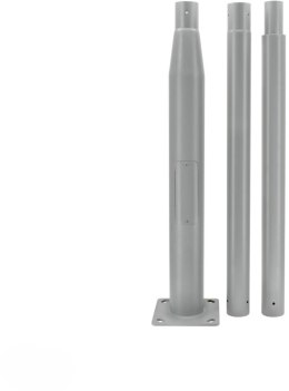 Słup oświetleniowy BEMKO składany 3 m 160×160 mm fi 60 mm szary