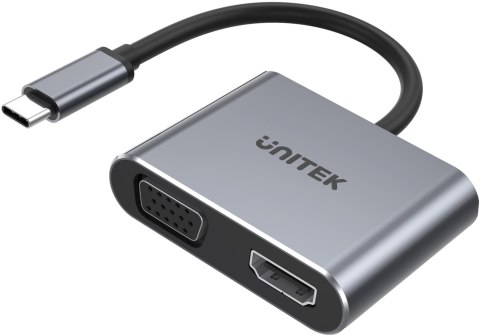 Unitek Hub USB-C HDMI VGA USB-A i PD 100W D1049A Unitek Hub USB-C HDMI VGA USB-A i PD 100W D1049A