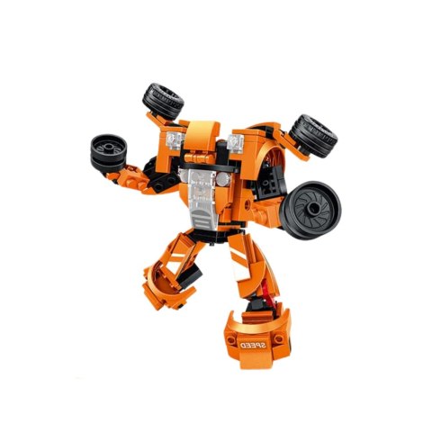 Klocki Konstrukcyjne Auto Robot 2w1 Pomarańczowy Napęd 354 el.