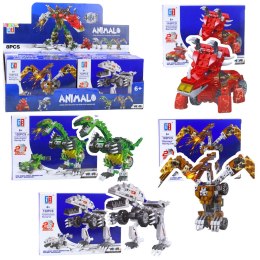 Klocki Konstrukcyjne Dinozaur Auto 2w1 105-132 el. Mix