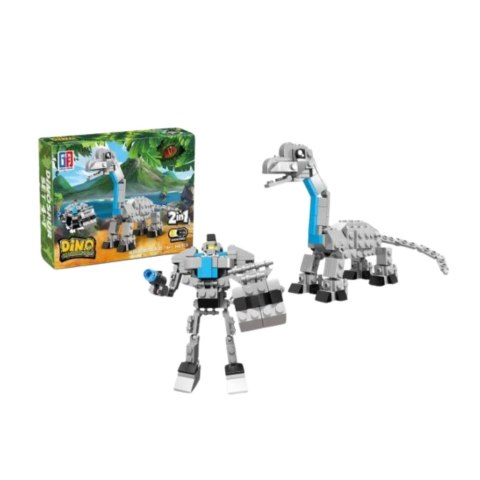 Klocki Konstrukcyjne Dinozaur Robot 2w1 50-70 el. Mix