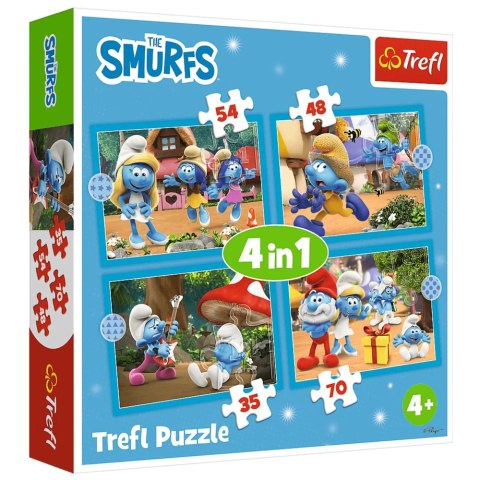 Puzzle - 4w1 - Wioska Smerfów - The Smurfs 34656 Puzzle - 4w1 - Wioska Smerfów - The Smurfs 34656
